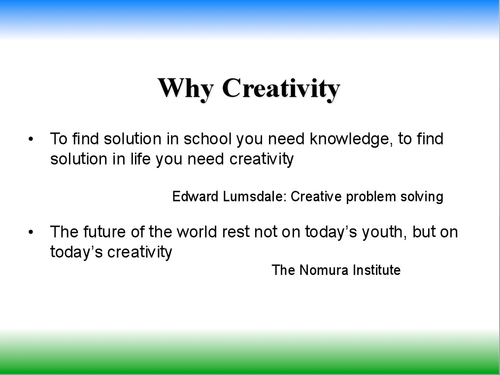 why creativity